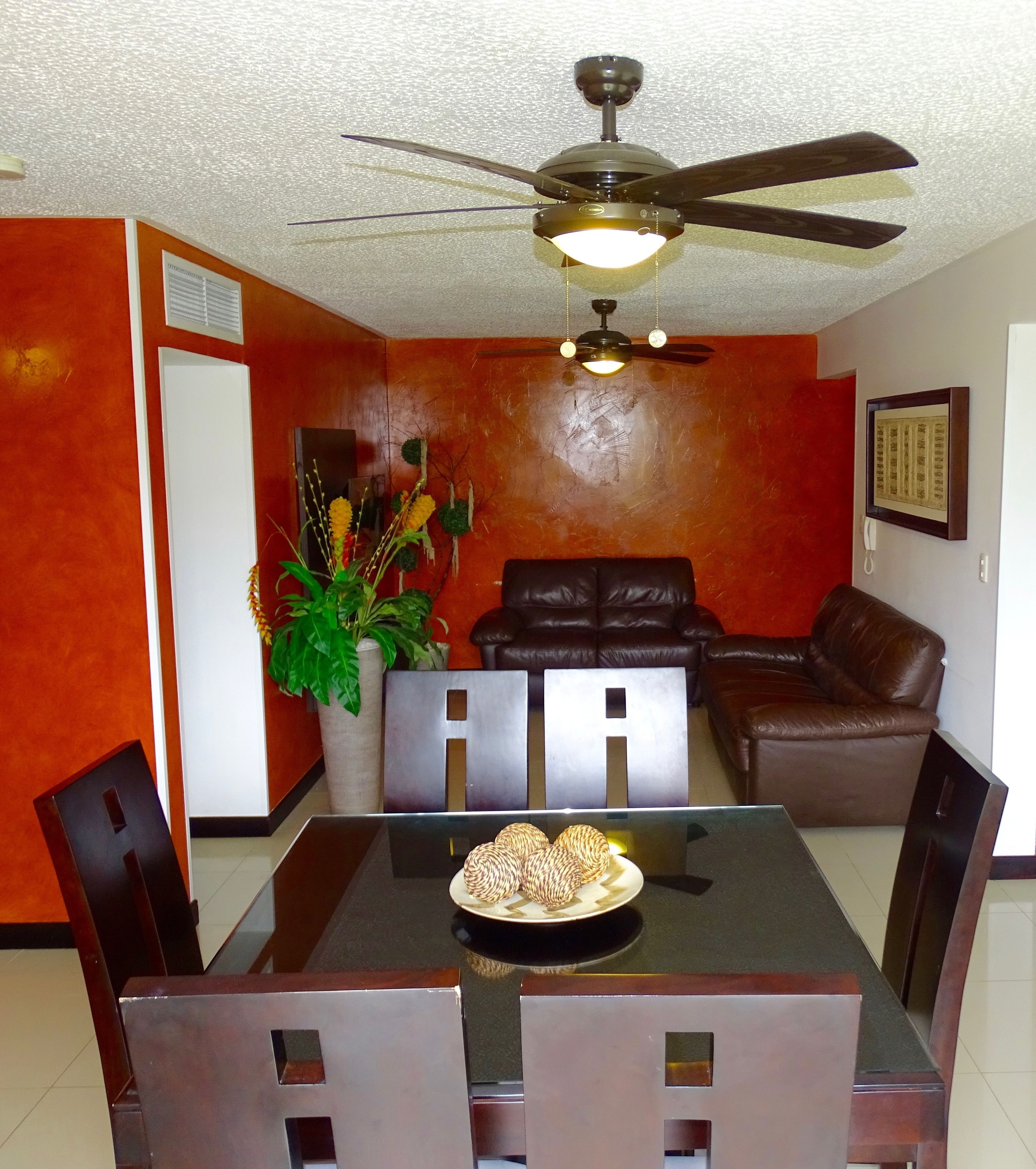 40-inch flat-screen TV with cable channels, TV