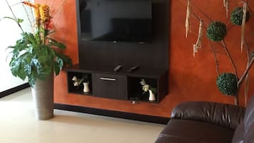 Televisión de pantalla plana de 40 pulgadas con canales por cable