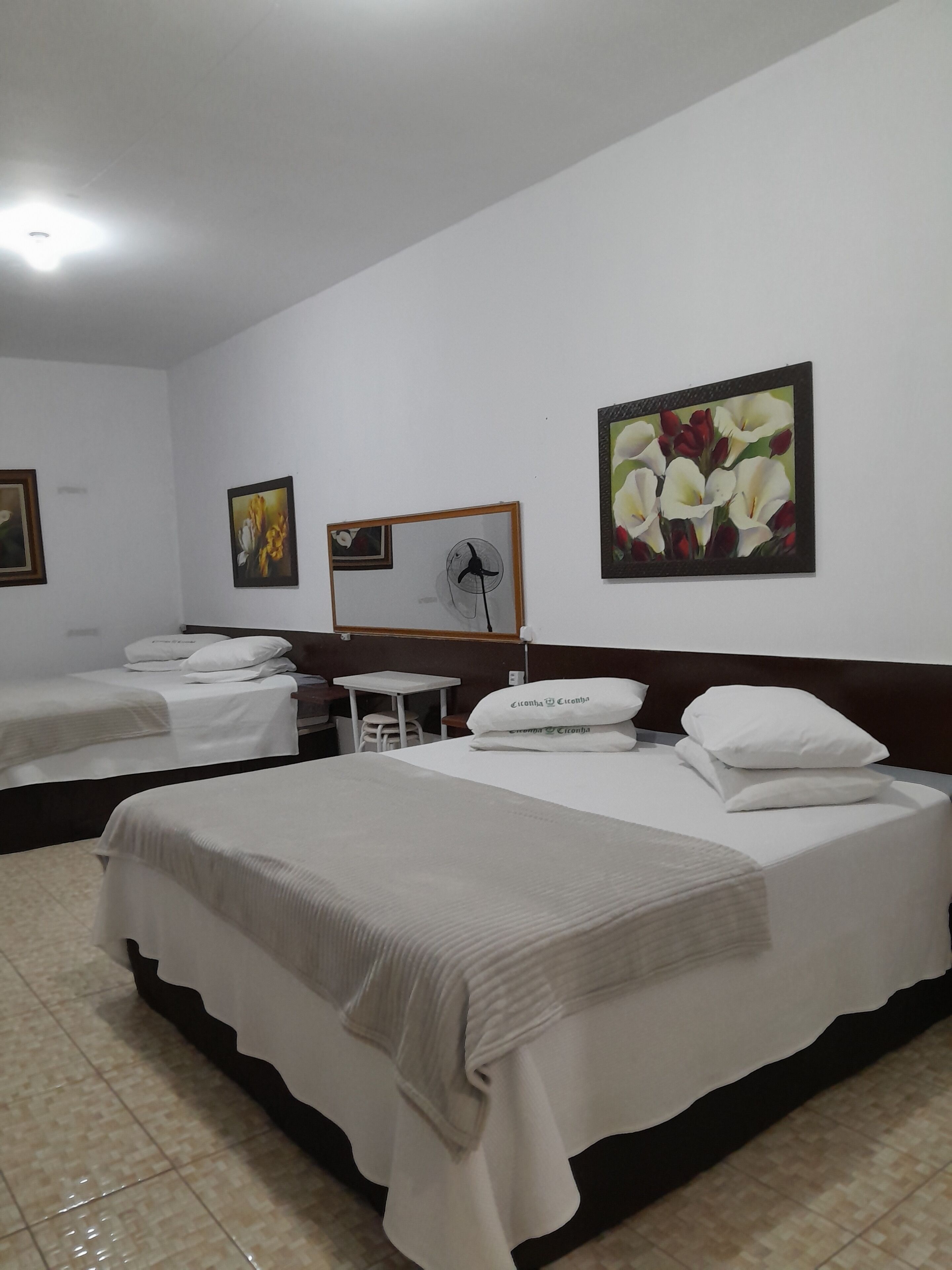 プレミアム 4 人部屋 | エジプト綿のシーツ、高級寝具、ピロートップベッド、デスク