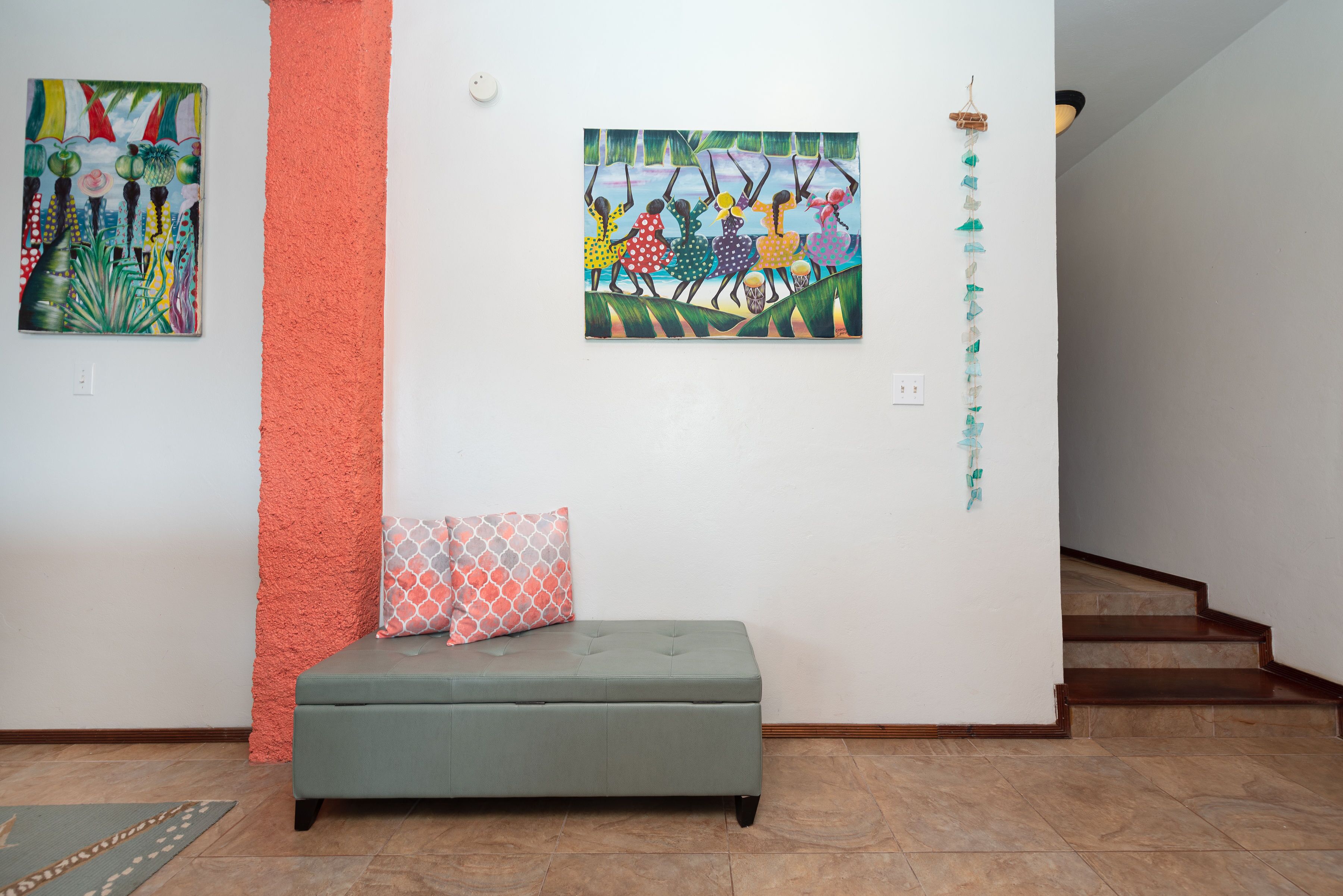 crocodile 2 bedrooms, sea view | living area | 32-inch smart tv with cable channels, tv, netflix