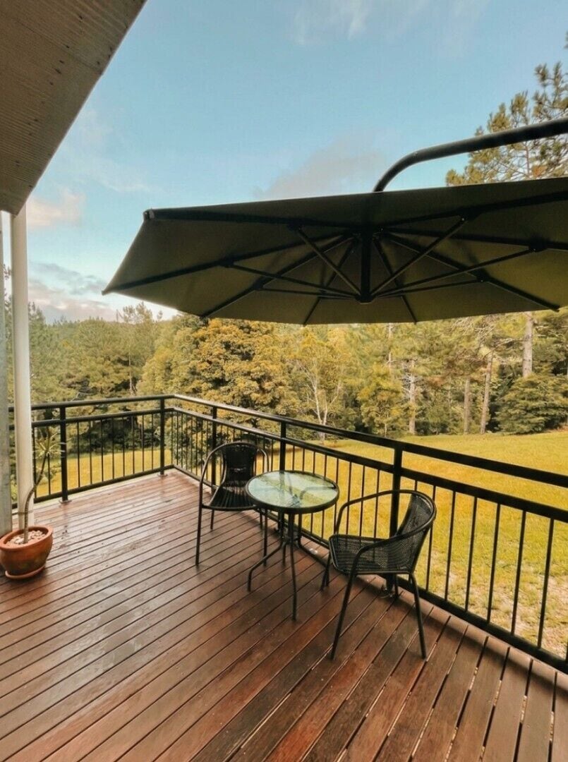 Luxe chalet (Sunrise) | Terras