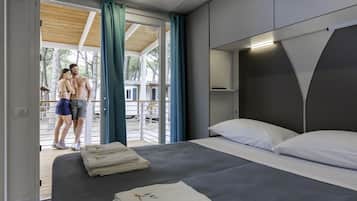 2 quartos, roupas de cama premium, cofres nos quartos, berços grátis