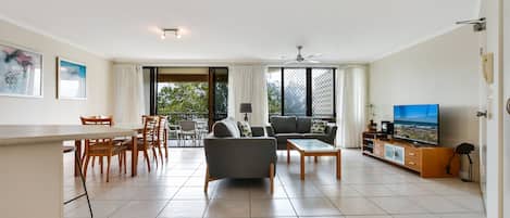 Apartment 11- 2 Bed 2 Bath | Living area | LCD TV, DVD player