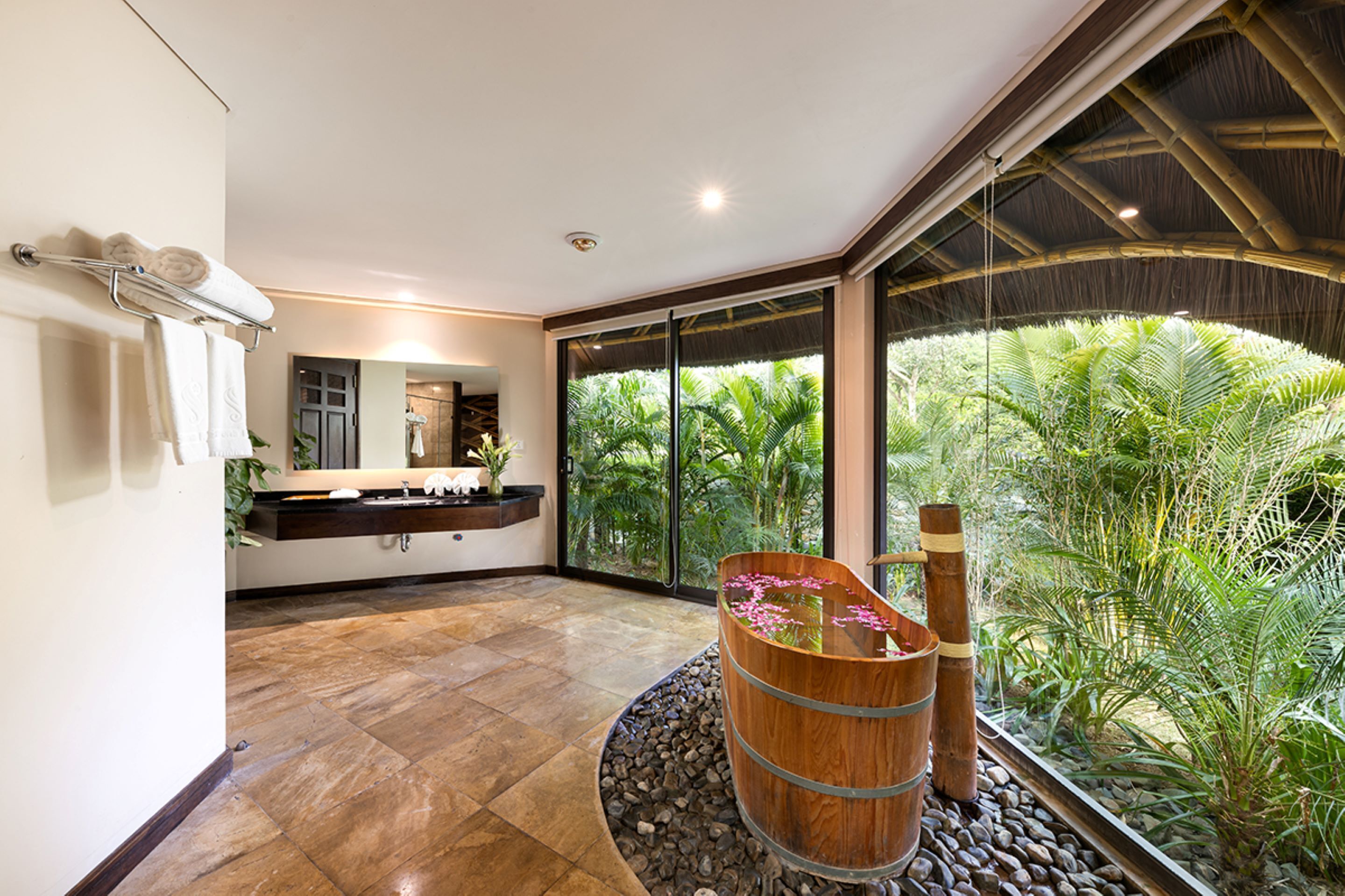 Free toiletries, hair dryer, towels, soap