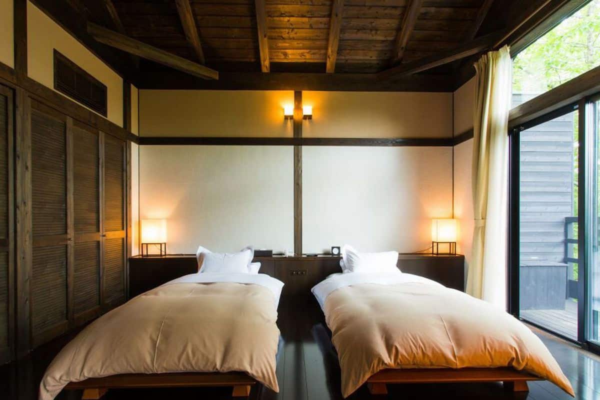 Western Style Room with Private Cypress Bath & Wood Deck, Annex Cottage | Minibar, in-room safe, desk, free WiFi
