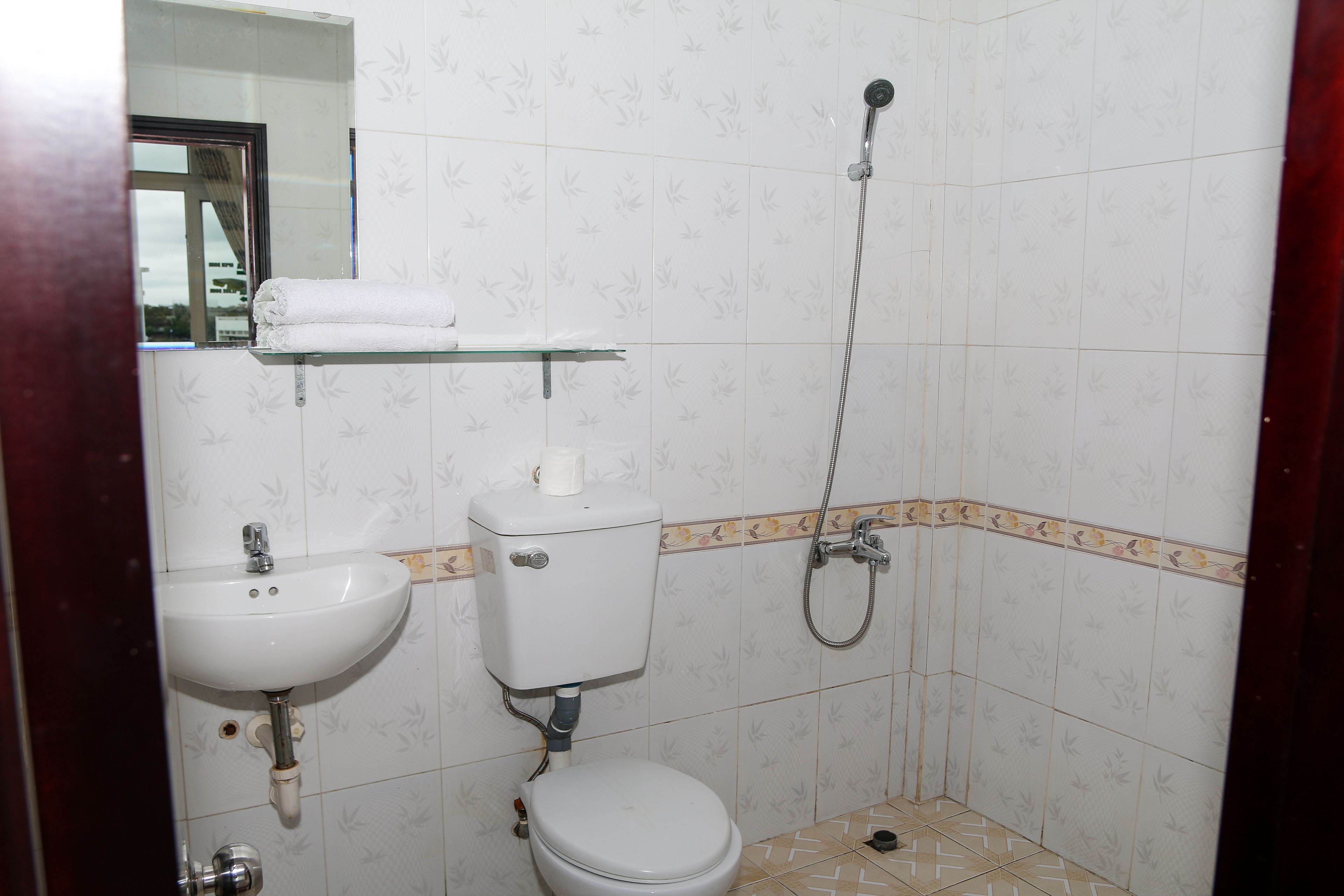 free toiletries, hair dryer, slippers, towels