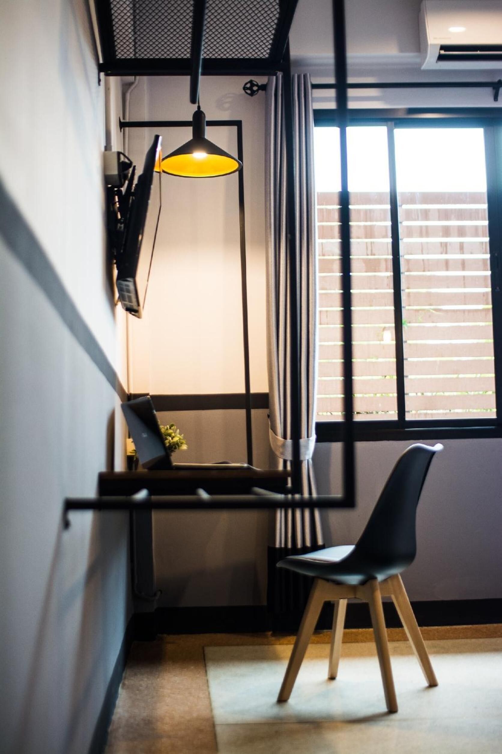 desk, blackout curtains, iron/ironing board, free wifi