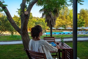 Studio | View from room - Sani Woods Apartments (Kassandra)