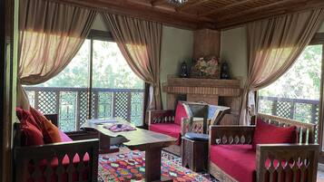 Luxury Suite, 1 Bedroom, Fireplace, Pool View | View from room