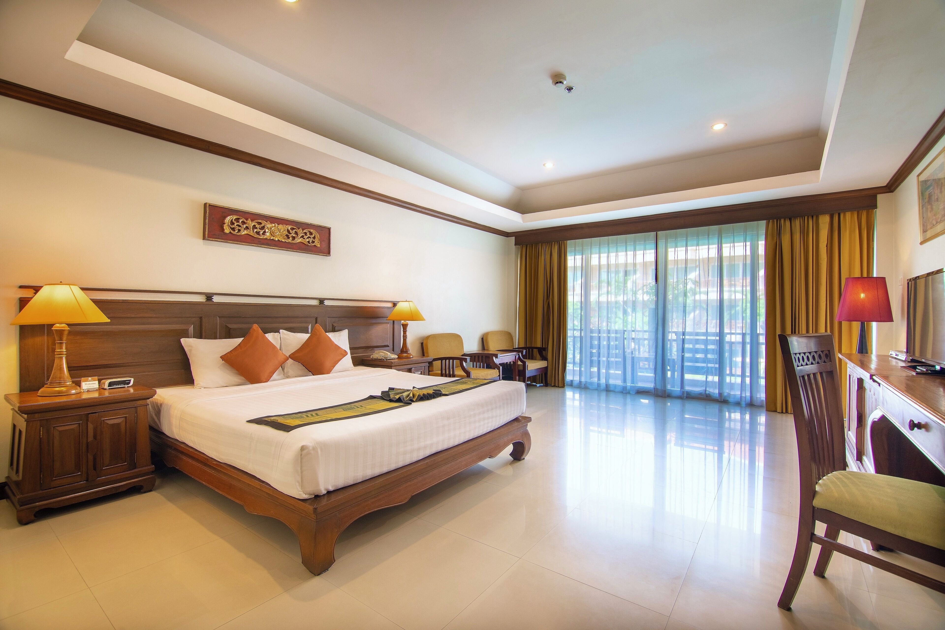 Free minibar items, in-room safe, desk, blackout curtains