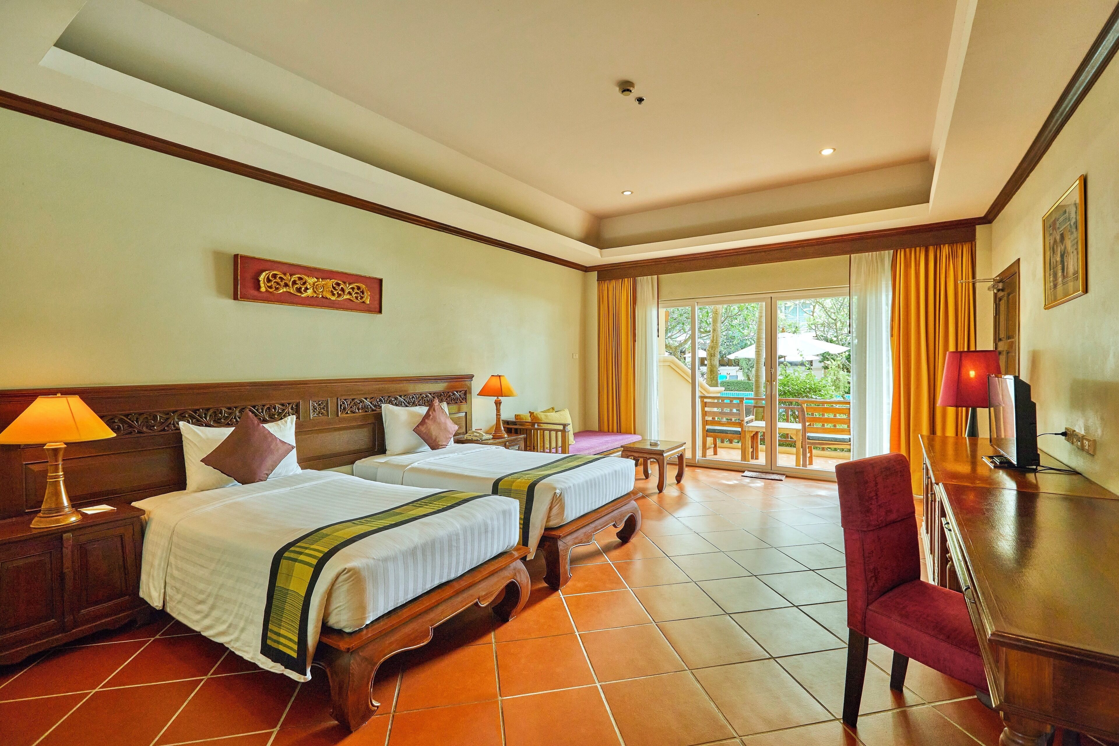 Free minibar items, in-room safe, desk, blackout curtains