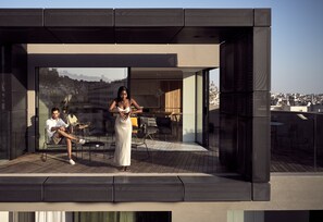 The Caryat - Acropolis Penthouse Maisonette | Balcony - Urban Stripes Athens (Athens)