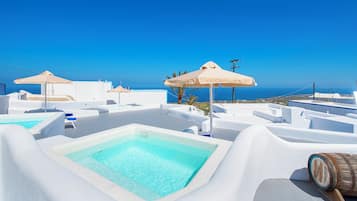 Studio, Whirlpool, Meerblick (Spili) | Außen-Whirlpool