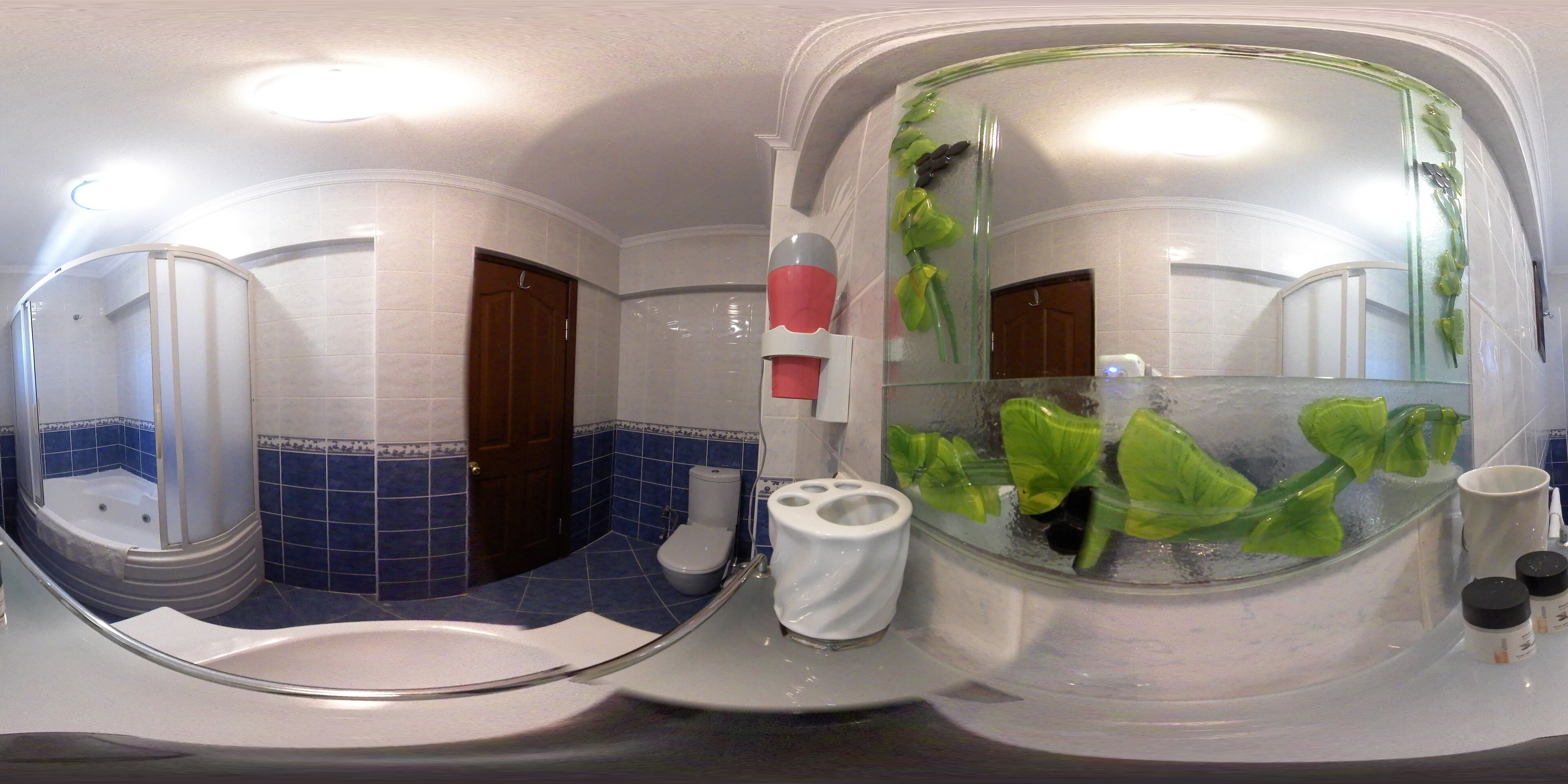 shower, eco-friendly toiletries, hair dryer, towels