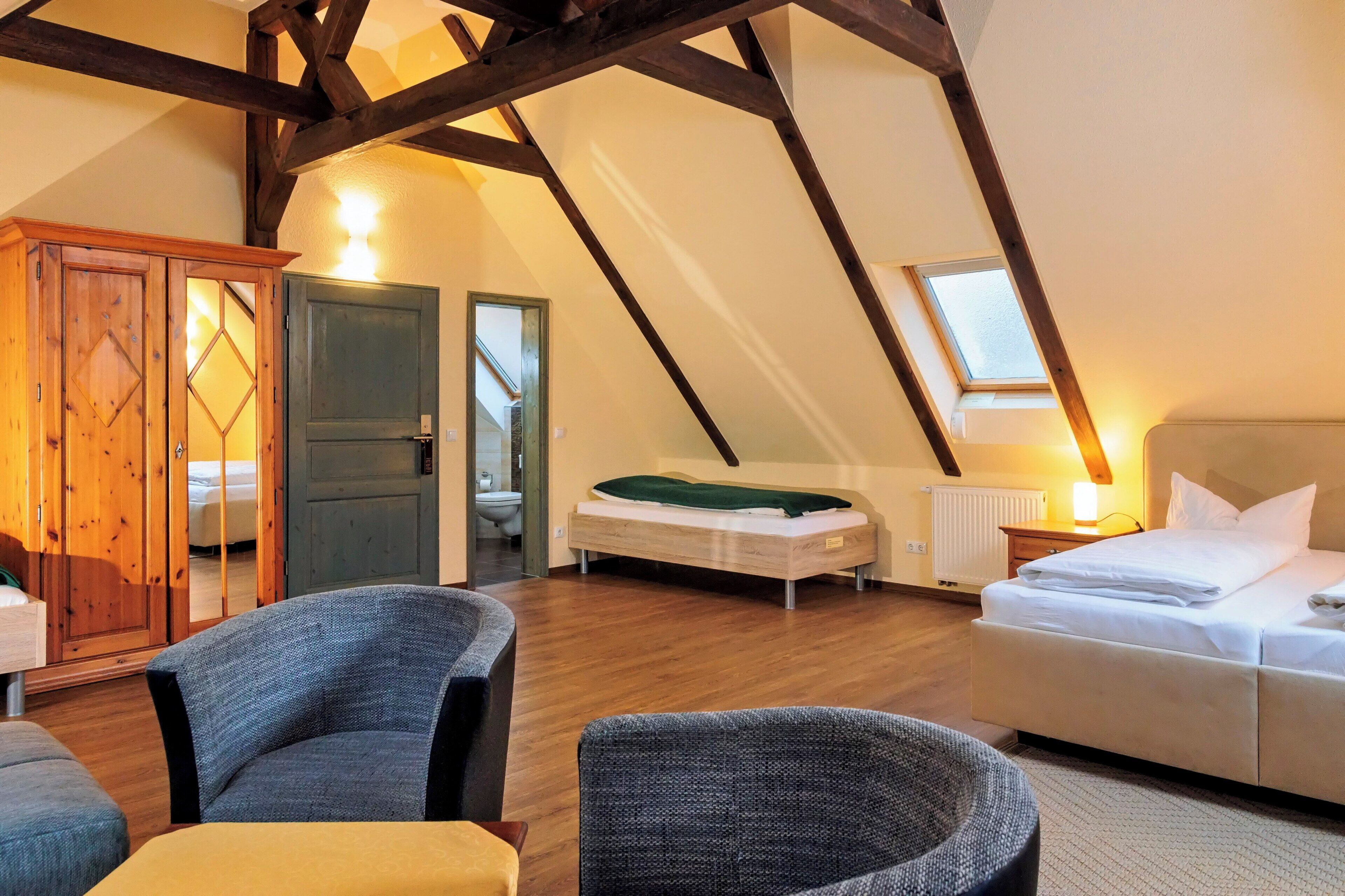 Familien-Vierbettzimmer | Individuell eingerichtet, kostenloses WLAN, Bettwäsche