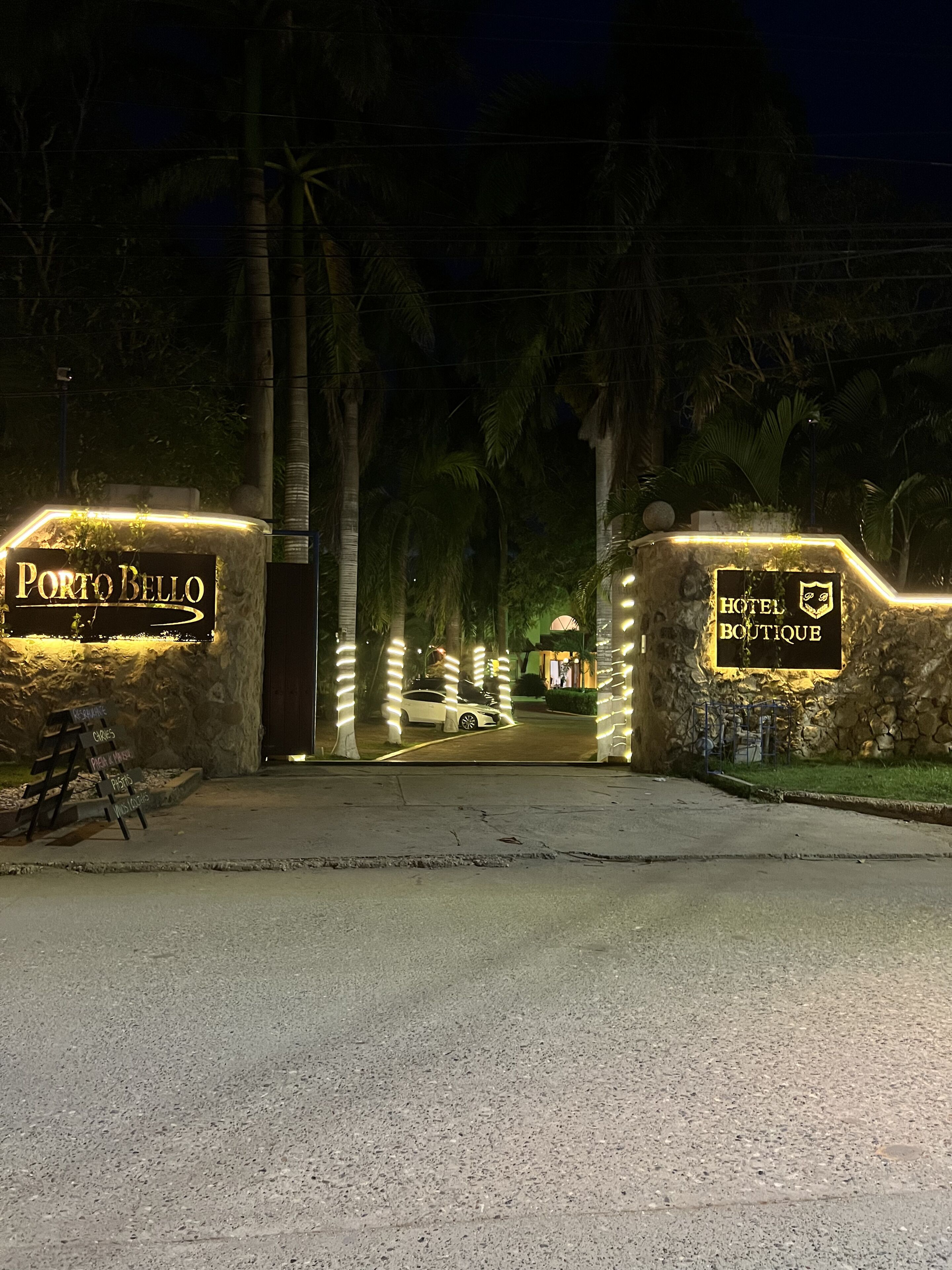 Front of property – evening/night