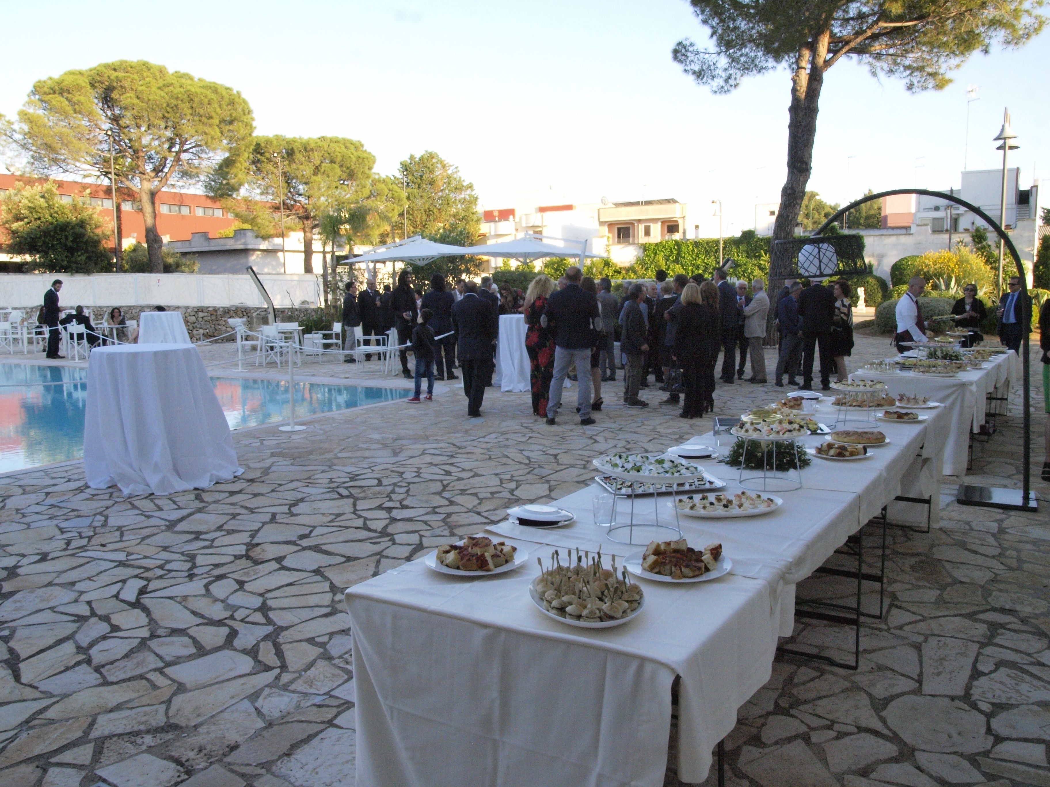outdoor banquet area