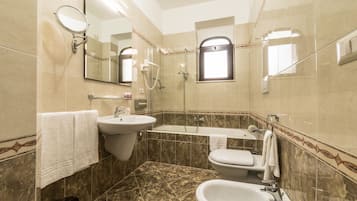 Free toiletries, hair dryer, slippers, bidet