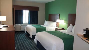 Deluxe Room, 2 Queen Beds | Premium bedding, desk, iron/ironing board, cribs/infant beds