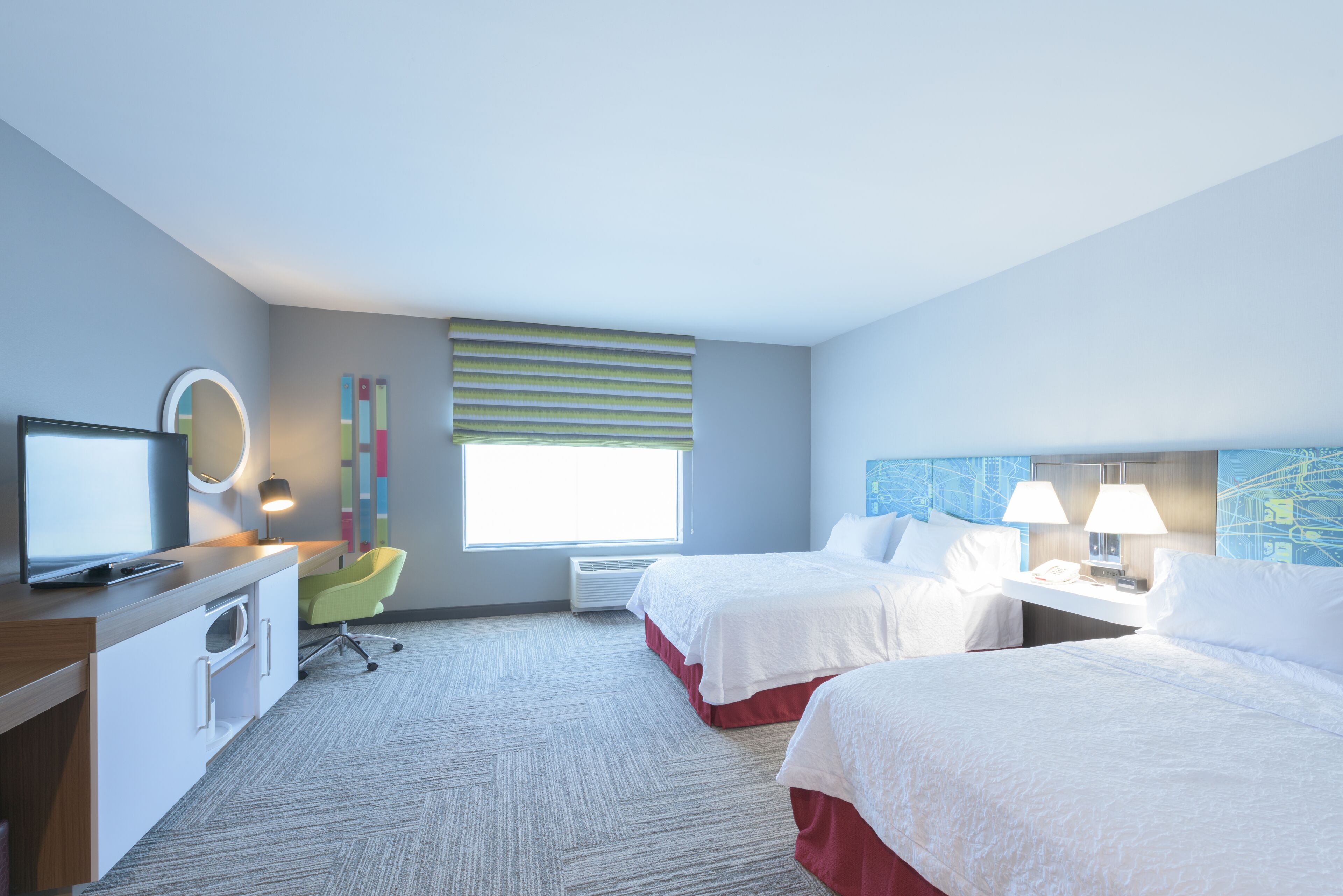 room, 2 queen beds, accessible, non smoking (rollin shower) | premium bedding, in-room safe, desk, iron/ironing board