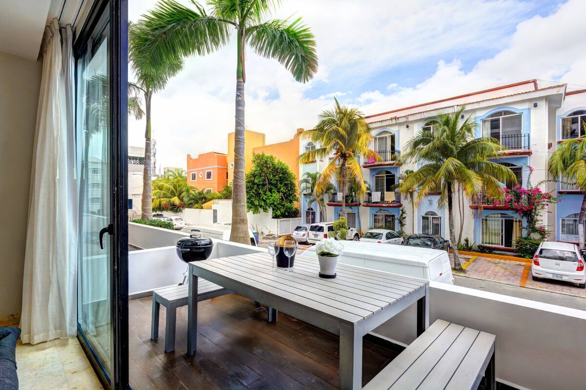 Luxe appartement, 1 slaapkamer, niet-roken, balkon | Terras
