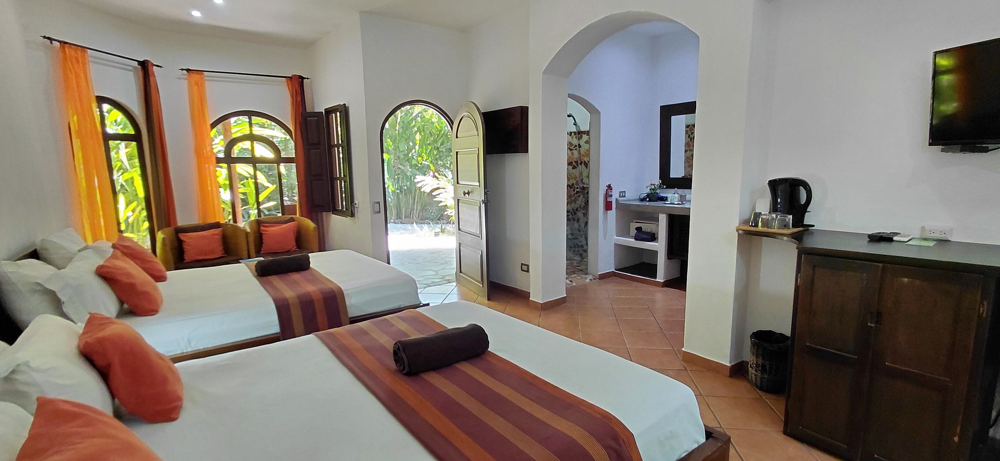 Bungalow, 2 Queen Beds | In-room safe, free WiFi, bed sheets