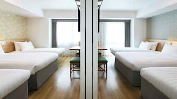 Connecting Room for 6 People, Non Smoking | In-room safe, desk, soundproofing, iron/ironing board (on request)