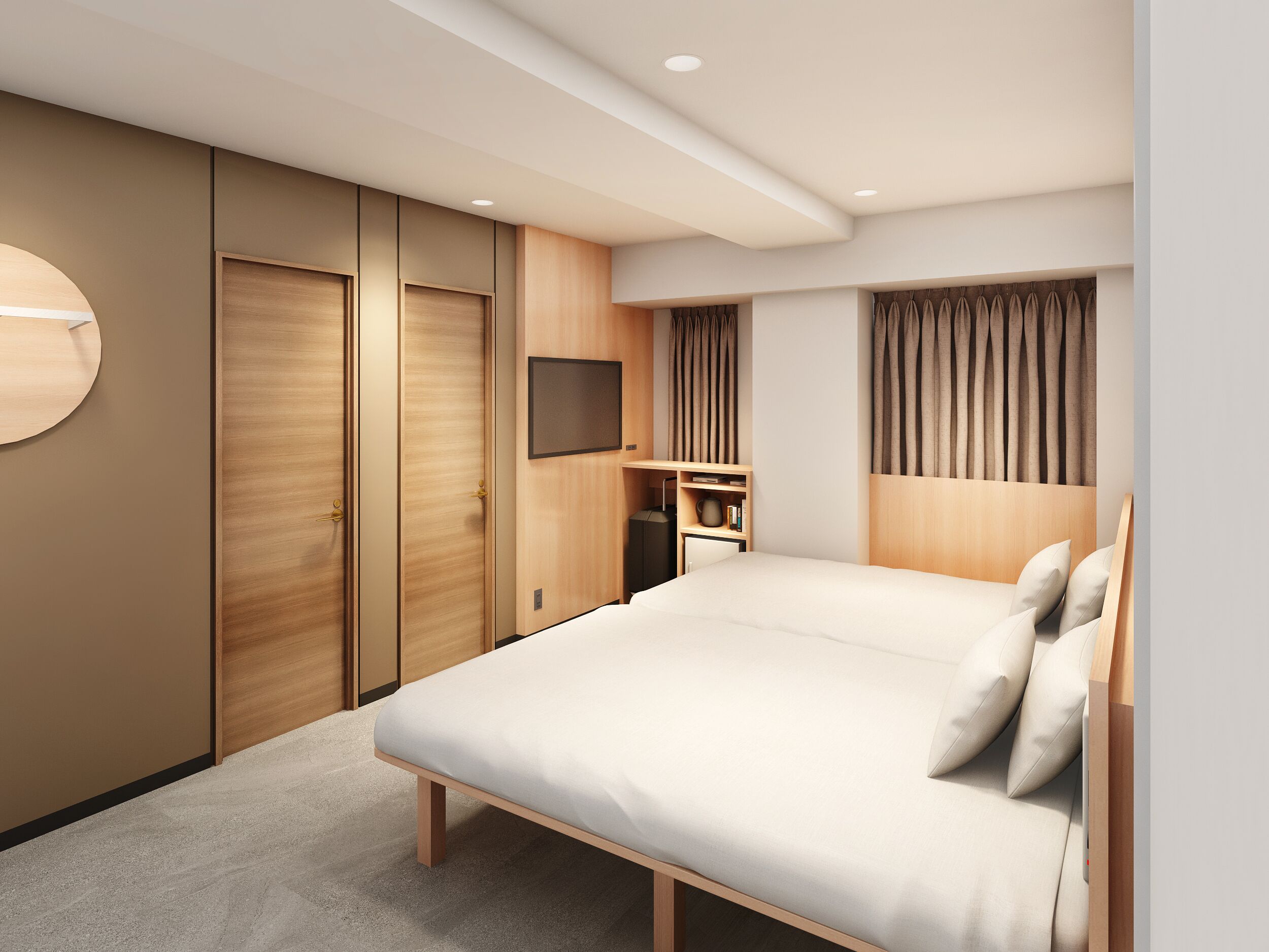 Family Room with Wide Twin Beds, Non Smoking | In-room safe, desk, soundproofing, iron/ironing board