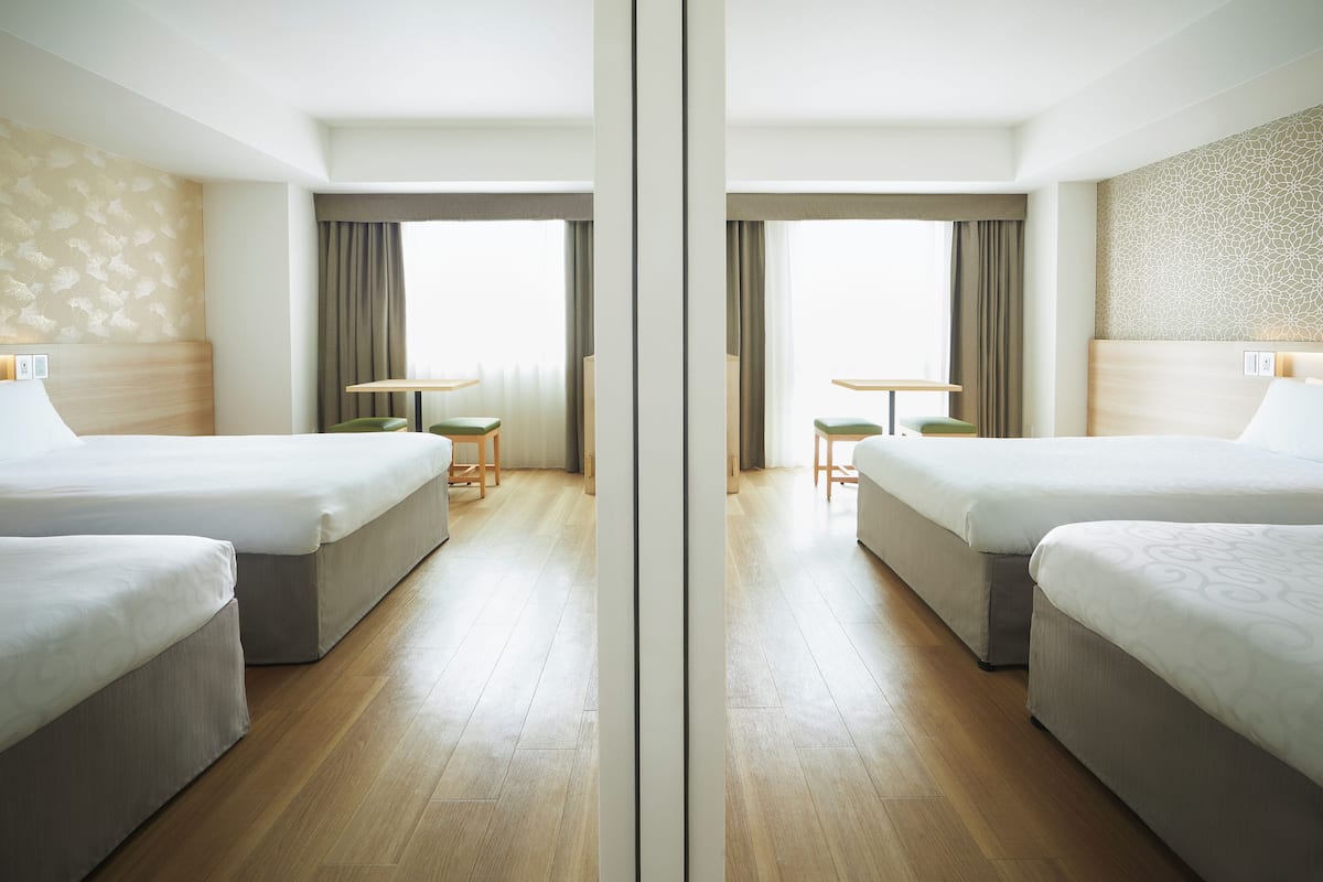 Connecting Room for 4 People, Non Smoking | In-room safe, desk, soundproofing, iron/ironing board