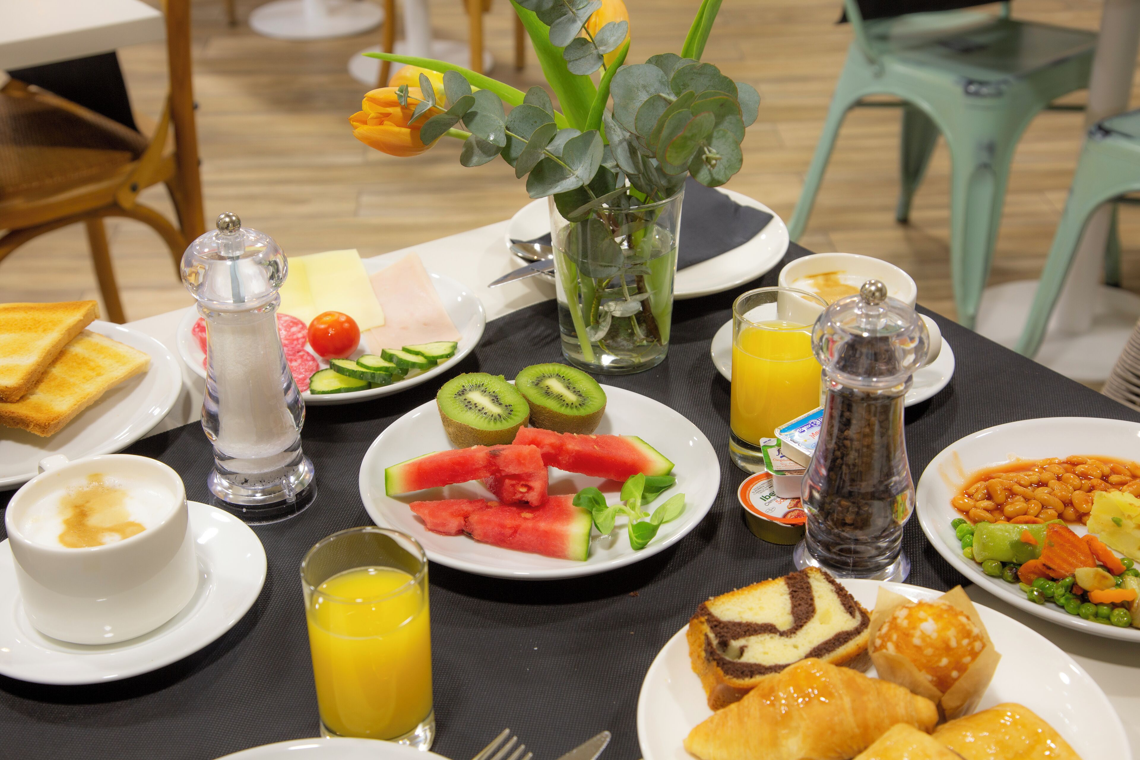 daily buffet breakfast (eur 12.50 per person)
