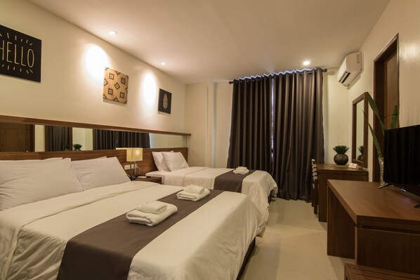 In-room safe, desk, iron/ironing board, cots/infant beds