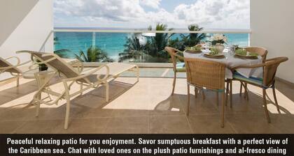 White Sand Beach Front, Turquois Blue Ocean View, Pools, Hot tub, Guarded,5 star