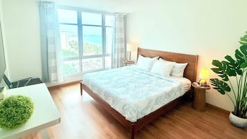 1 bedroom, memory-foam beds, desk, iron/ironing board