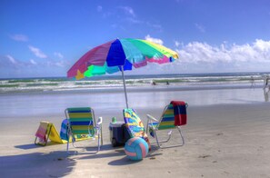 Sun loungers, beach towels