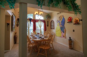 Beauty & the Beast Themed dining room - a real pleasure for all occasions.