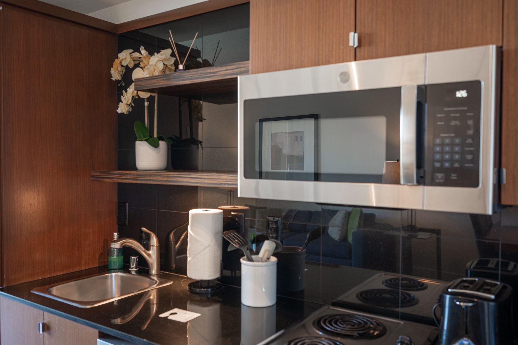 Fridge, microwave, stovetop, dishwasher