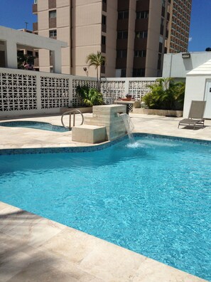 Outdoor pool - ONE BEDROOM WITH WIFI  In San Juan, Puerto Rico-Parking Included. (San Juan, Puerto Rico)
