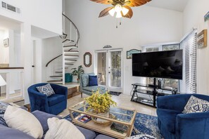 Smart TV, DVD player, toys, books