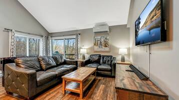 Smart TV, video games, DVD player, foosball