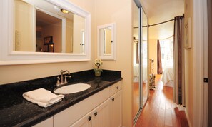 Bathtub, hair dryer, towels, soap