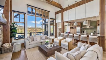 TV connectée, cheminée, jeux vidéo, lecteur de DVD