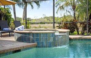 Outdoor pool, a heated pool