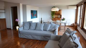 Smart TV, DVD player, books