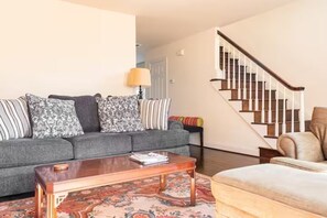 Smart TV, DVD player, books, video library