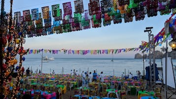 Outdoor banquet area