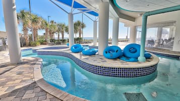 Indoor pool, a heated pool