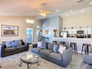 Smart TV, DVD player, ping pong, books