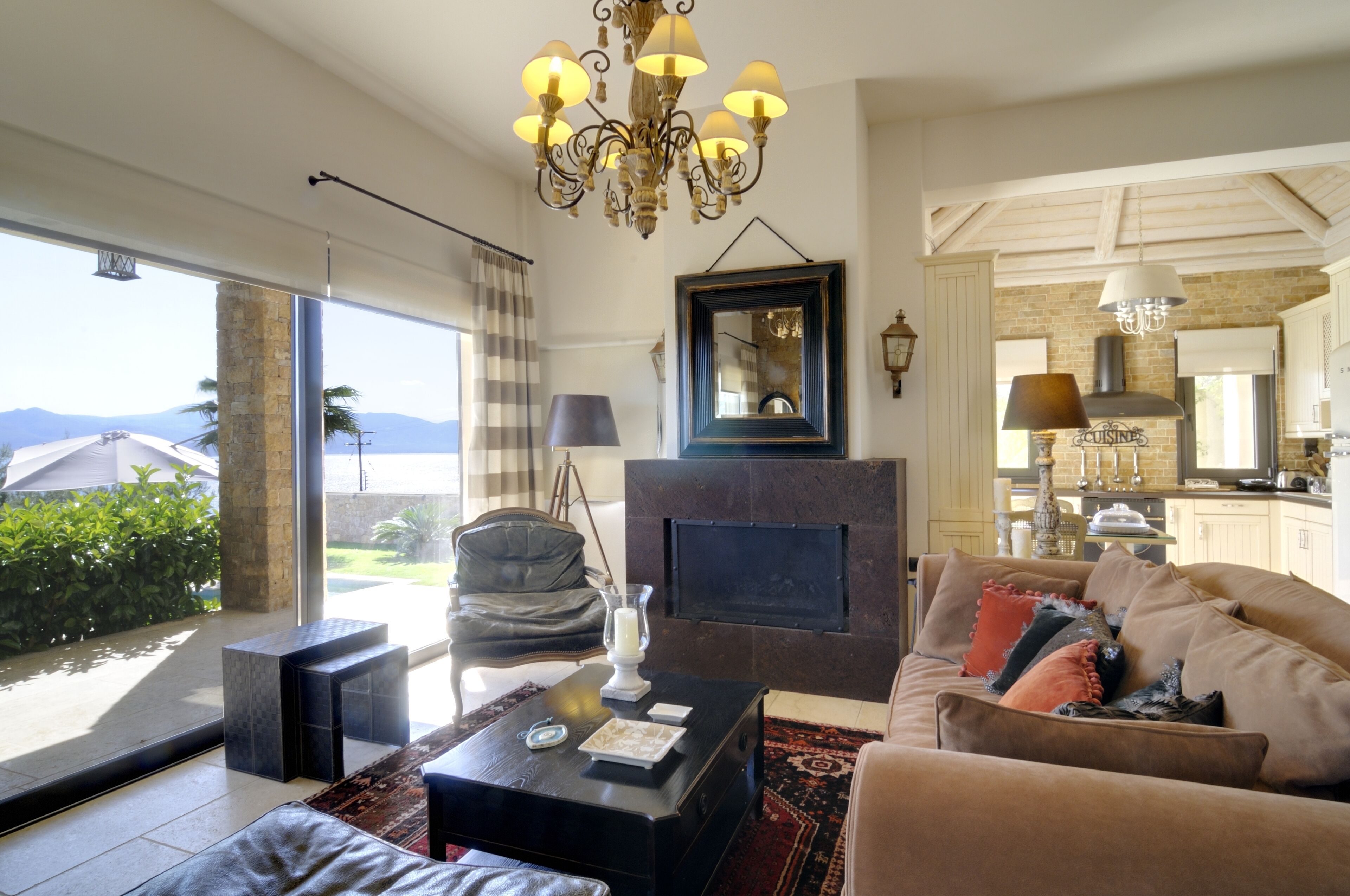 TV, fireplace, DVD player, stereo