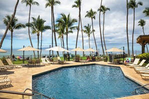 Outdoor pool, a heated pool - Mana Kai Maui Condo - Right on the Beach! (Kihei)