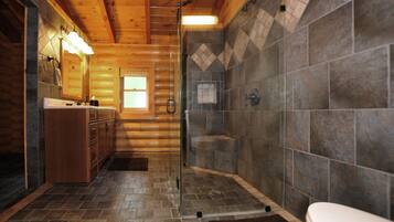 Bathtub, hair dryer, towels, soap